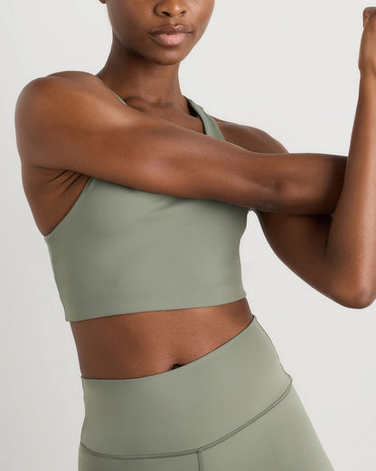 Ultra-Form Scoop Neck Longline Bra - XS / Black Camo