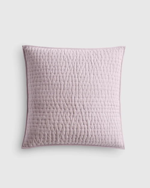 European Linen Cotton Stitch Quilted Euro Sham - Euro / Orchid