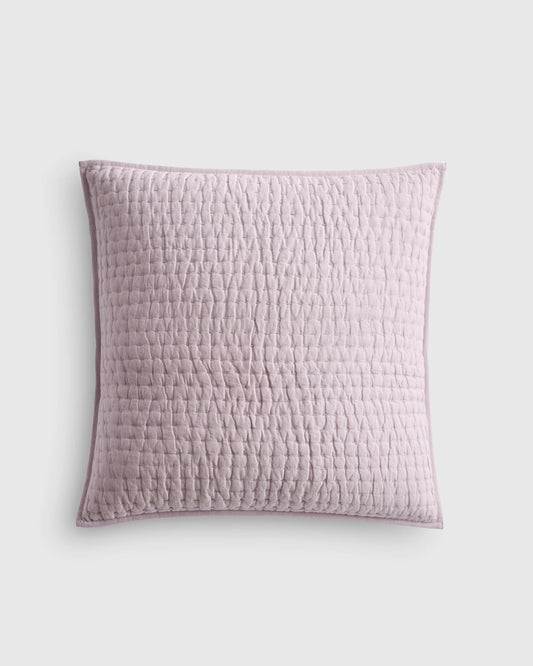 European Linen Cotton Stitch Quilted Euro Sham - Euro / Orchid