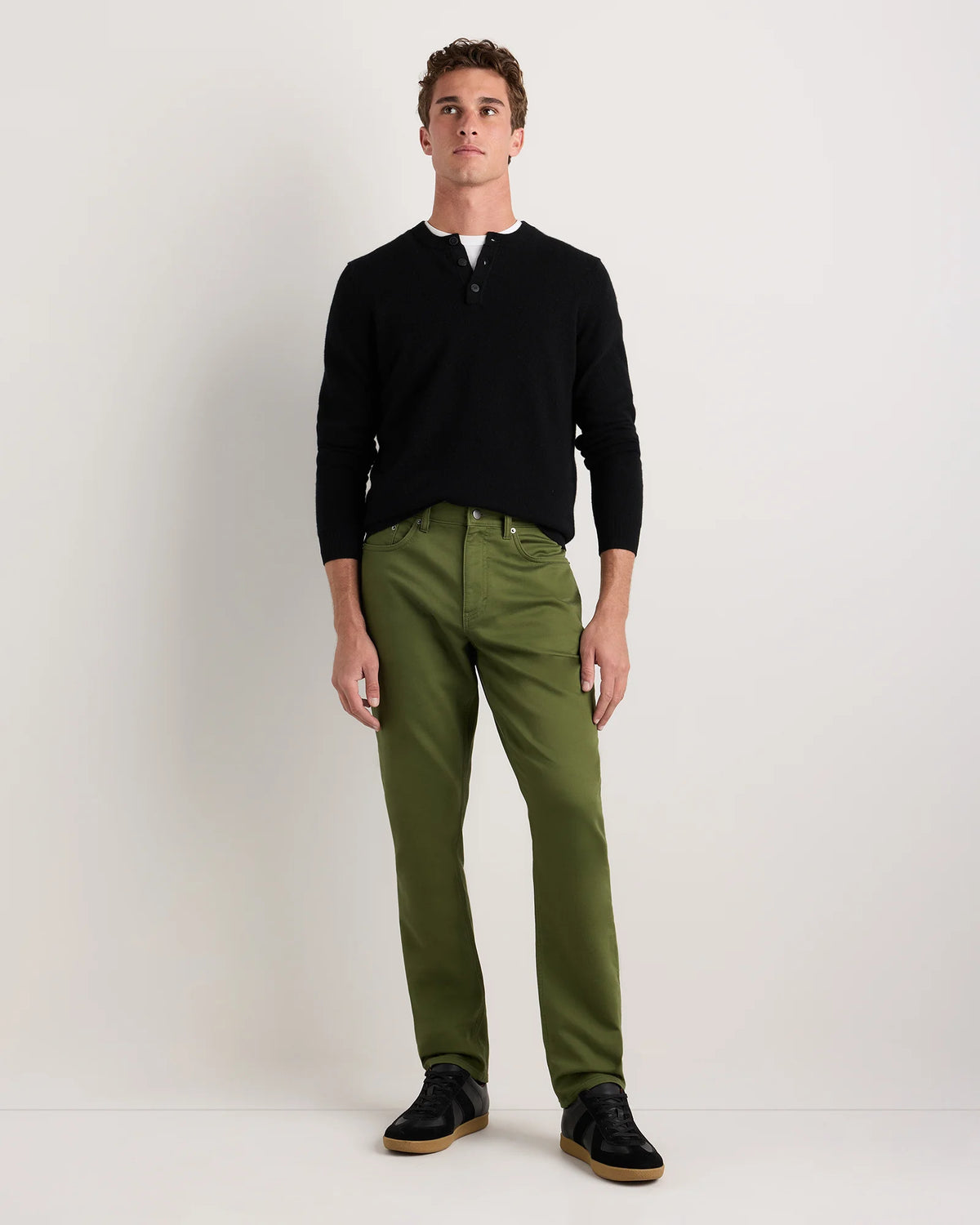 Comfort Stretch Traveler 5-Pocket Pants - Athletic Tapered - 30X30 / Chive