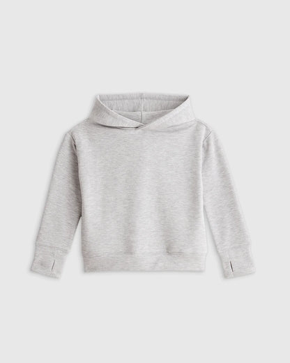 Girls SuperSoft Fleece Crop Pullover Hoodie - 6 / Off-White