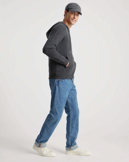 Mongolian Cashmere Full-Zip Hoodie - S / Teak