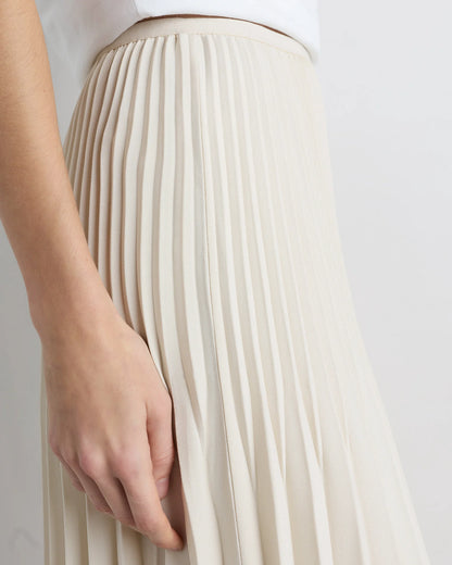 Pleated Matte Midi Skirt - XS / Coffee Bean Brown