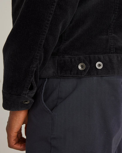 Organic Stretch Corduroy Trucker Jacket - S / Seaweed