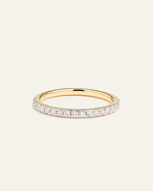 Lab Grown Diamond Pave Band - 4 / Yellow Gold