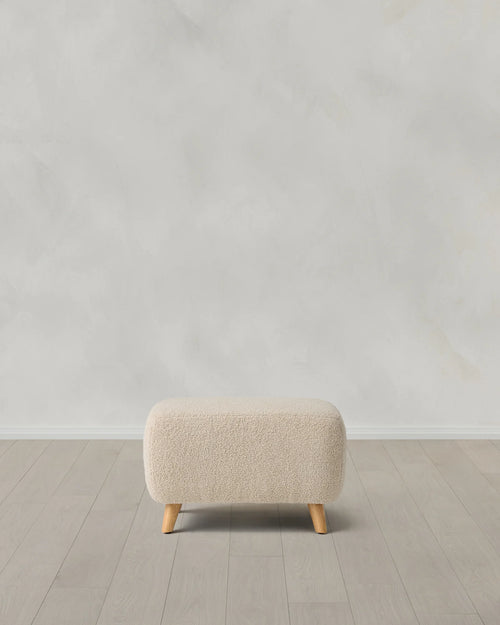 Teddy Boucle Petite Ottoman - One Size / Oatmeal