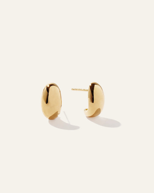 Globe Huggie Hoops - One Size / Gold Vermeil