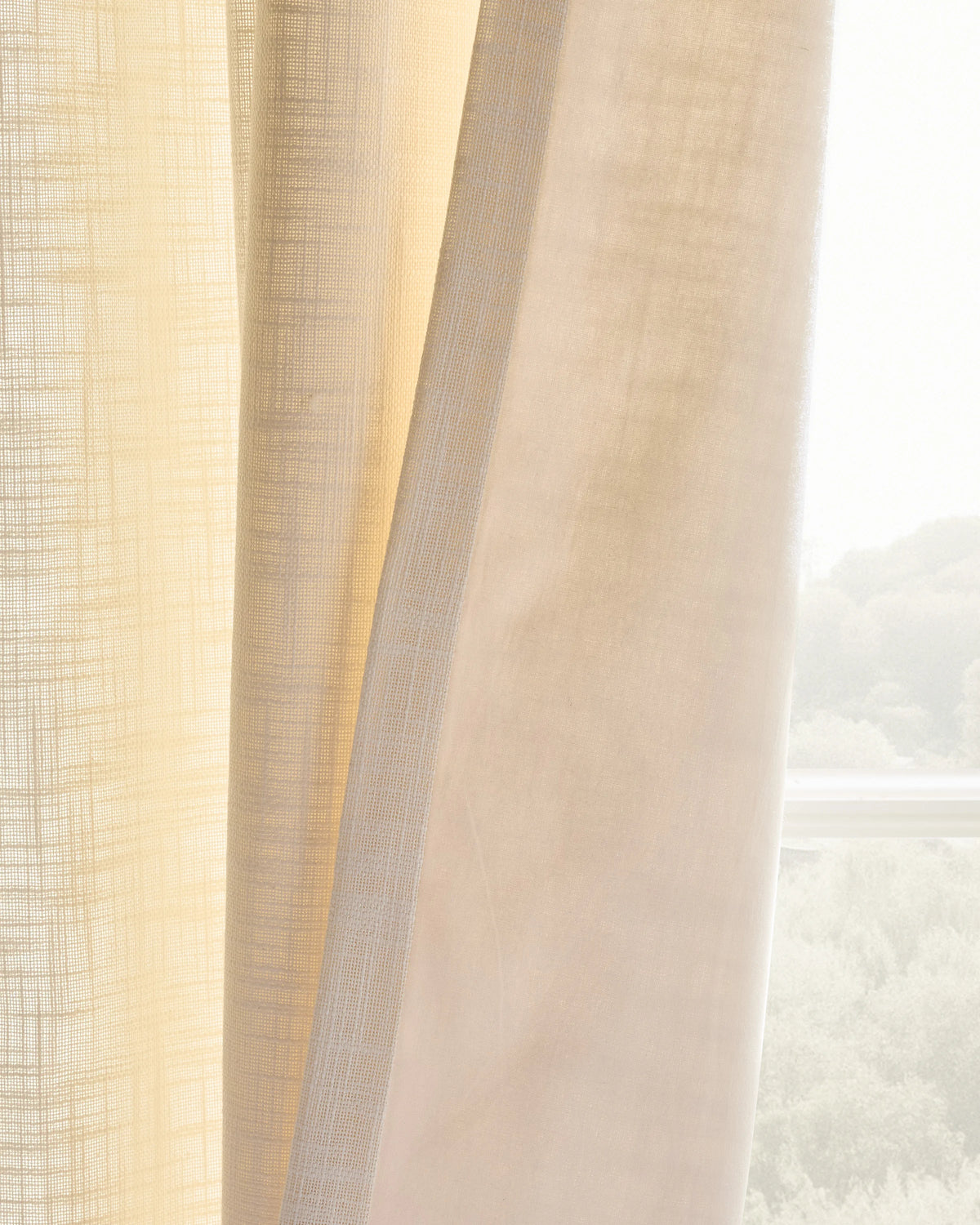Textured Cotton Curtain - 48x84 / Ivory