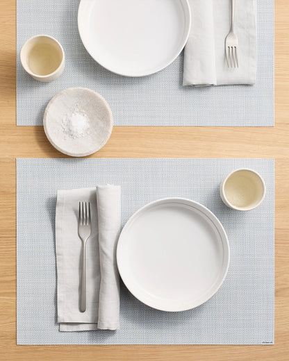 Mini Basketweave Easy-Care Rectangular Placemat, Set of 4 by Chilewich - One Size / Parchment