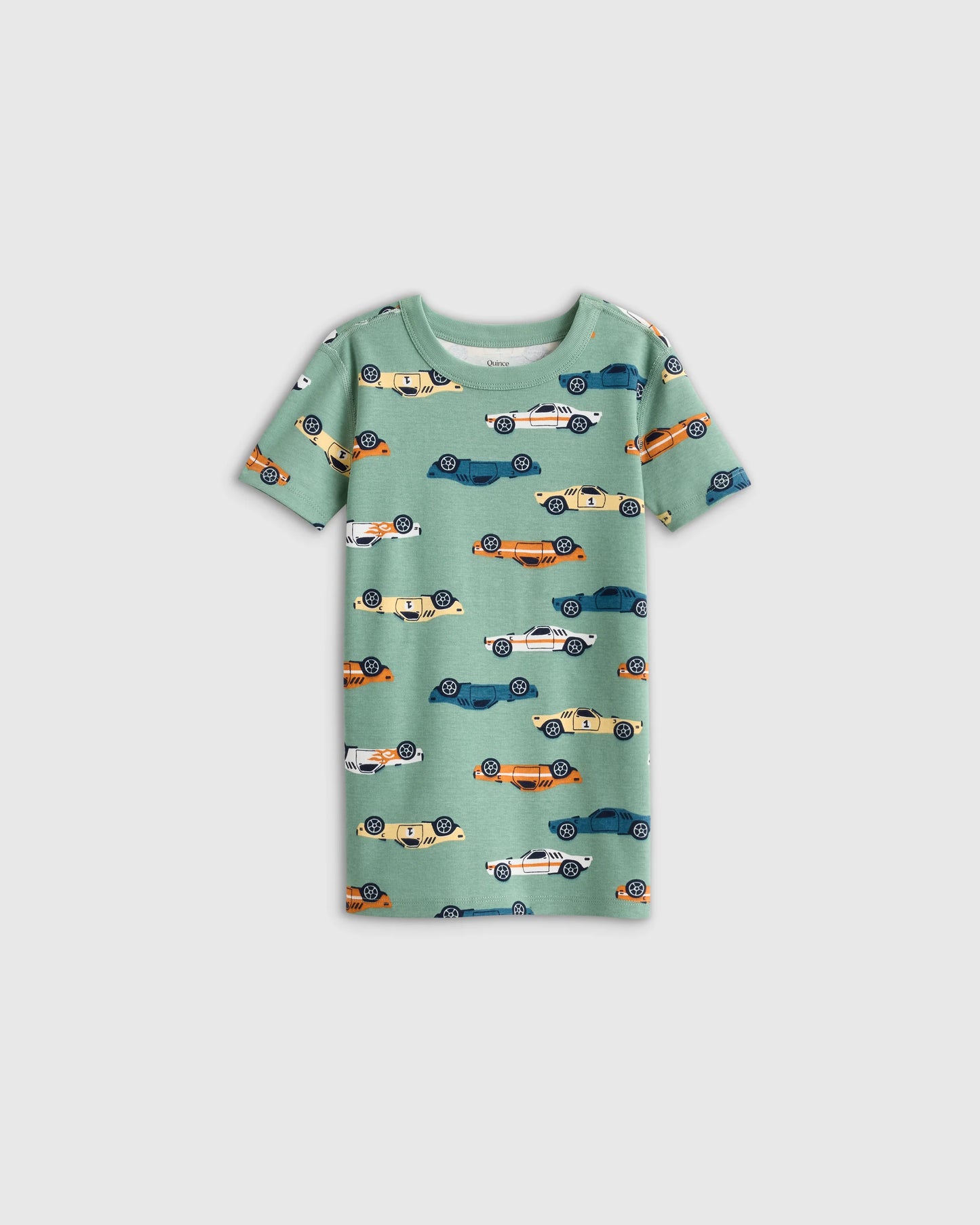 100% Organic Cotton Short Sleeve and Shorts Pajama Set - 2T / Navy Stripe