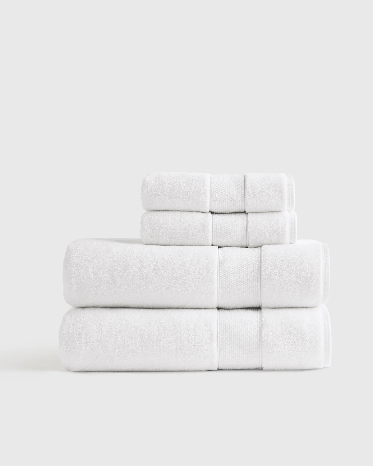 Classic Organic Turkish Cotton Bath Sheet Bundle (4 pieces) - One Size / White