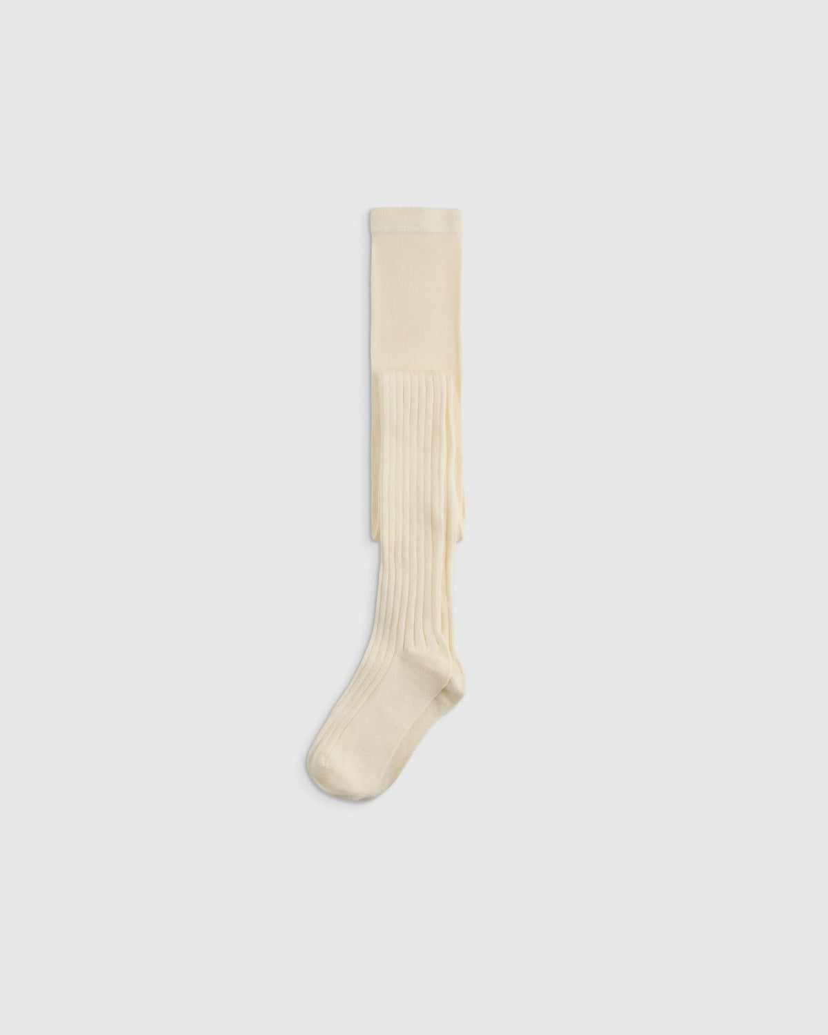 Organic Cotton Rib Tights (2-pack) - 12-24M / Ivory