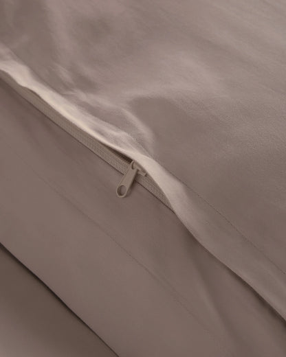 Signature Giza Cotton Sateen Duvet Cover - Twin / Light Grey