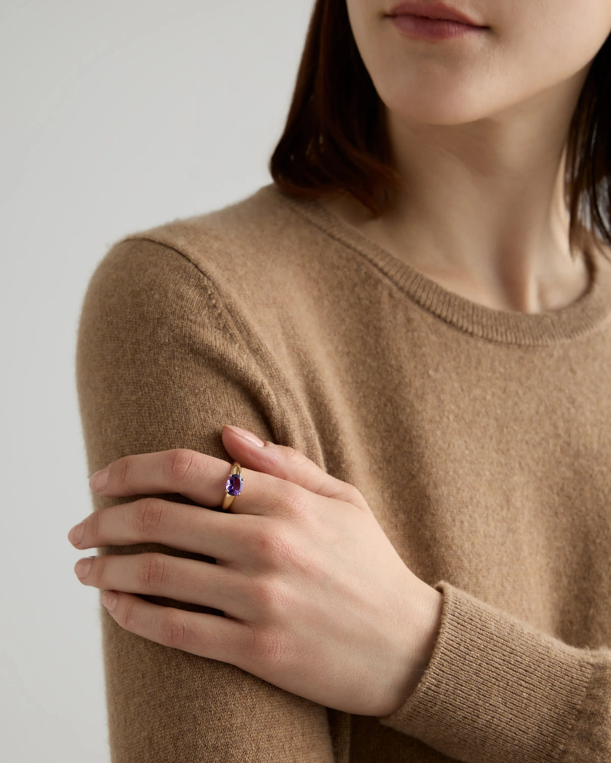 14K Gold Gemstone Vintage Inspired Ring - 4 / Yellow Gold