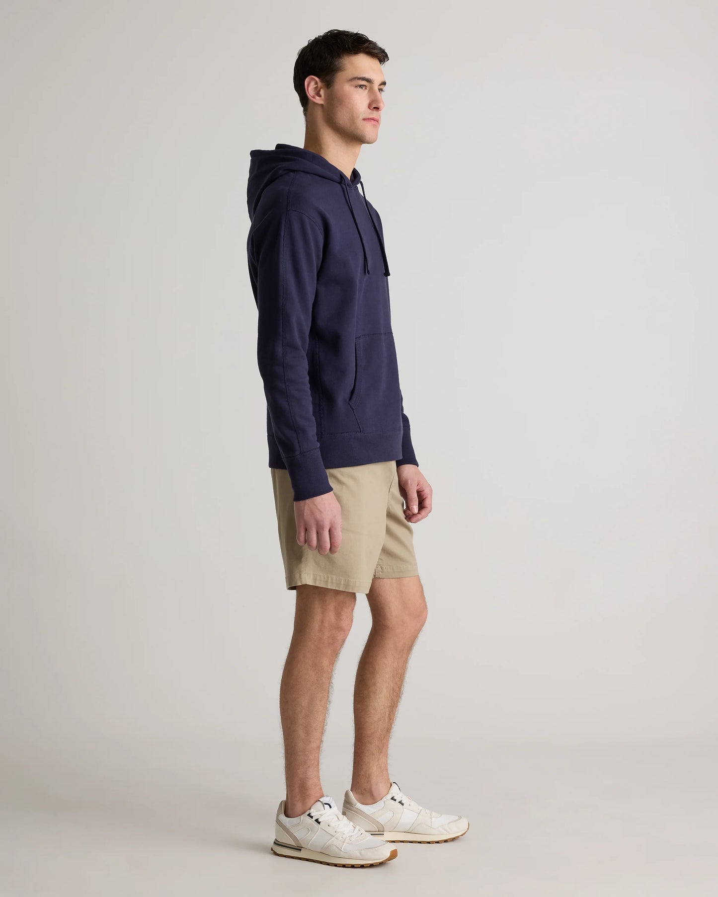 Organic Midweight French Terry Pullover Hoodie - S / Light Heather Grey