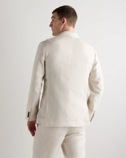 100% European Linen Tailored Blazer - 38R / Deep Navy