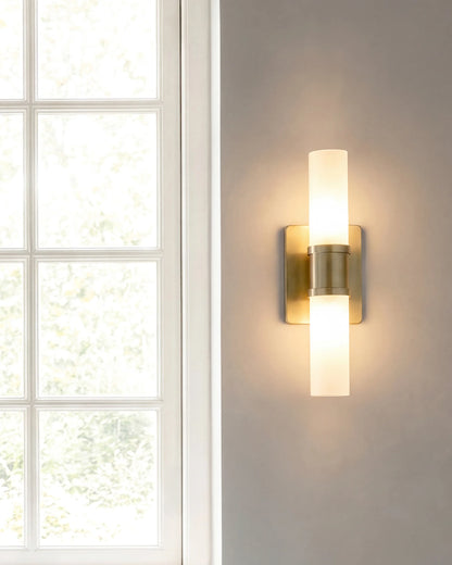 Cuff Glass Vanity Sconce - 16" / Brass