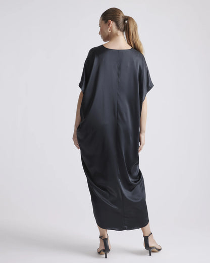 100% Washable Silk Maternity Dress - XS / Black
