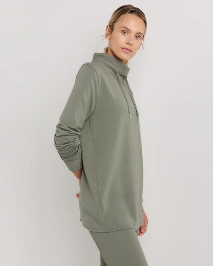 SuperSoft Fleece Mock Neck Pullover - XS / Navy