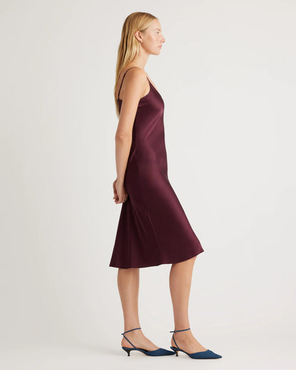 100% Washable Silk Slip Dress - XS / Black
