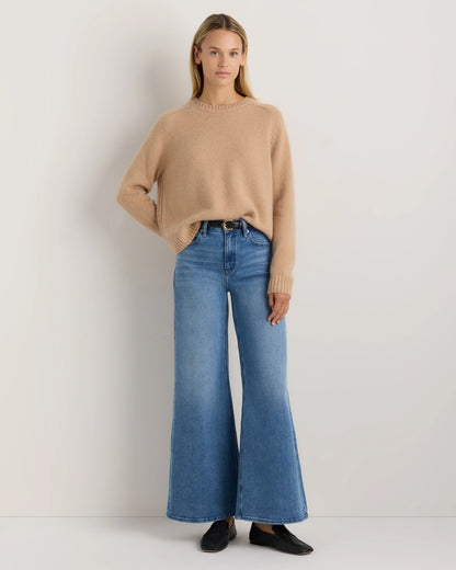 Luxe Baby Cashmere Crewneck Sweater - XS / Creamy Cortado