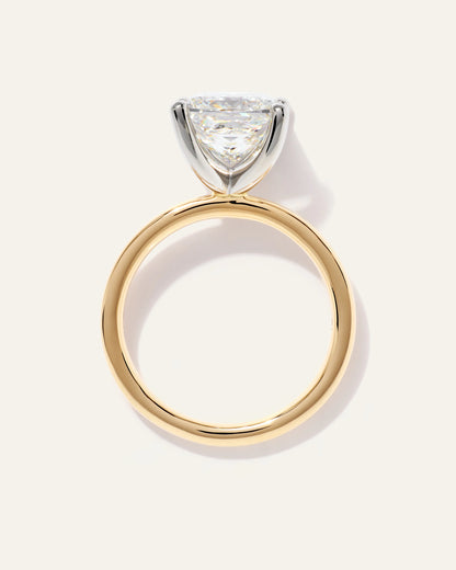 Lab Grown Diamond Princess Comfort Fit Engagement Ring - 3ct - 4 / Yellow Gold