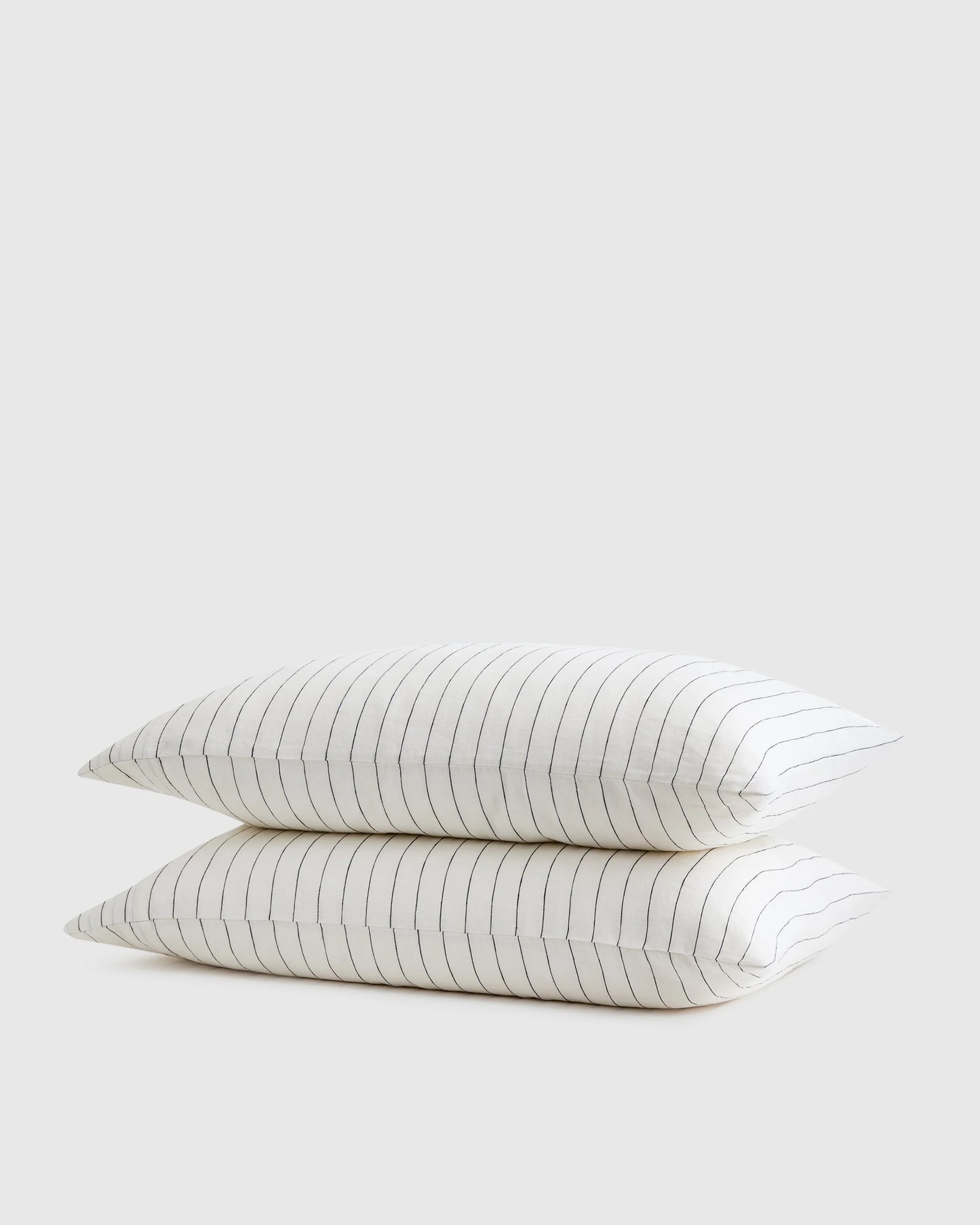 European Linen Pillowcase Set - Standard / White