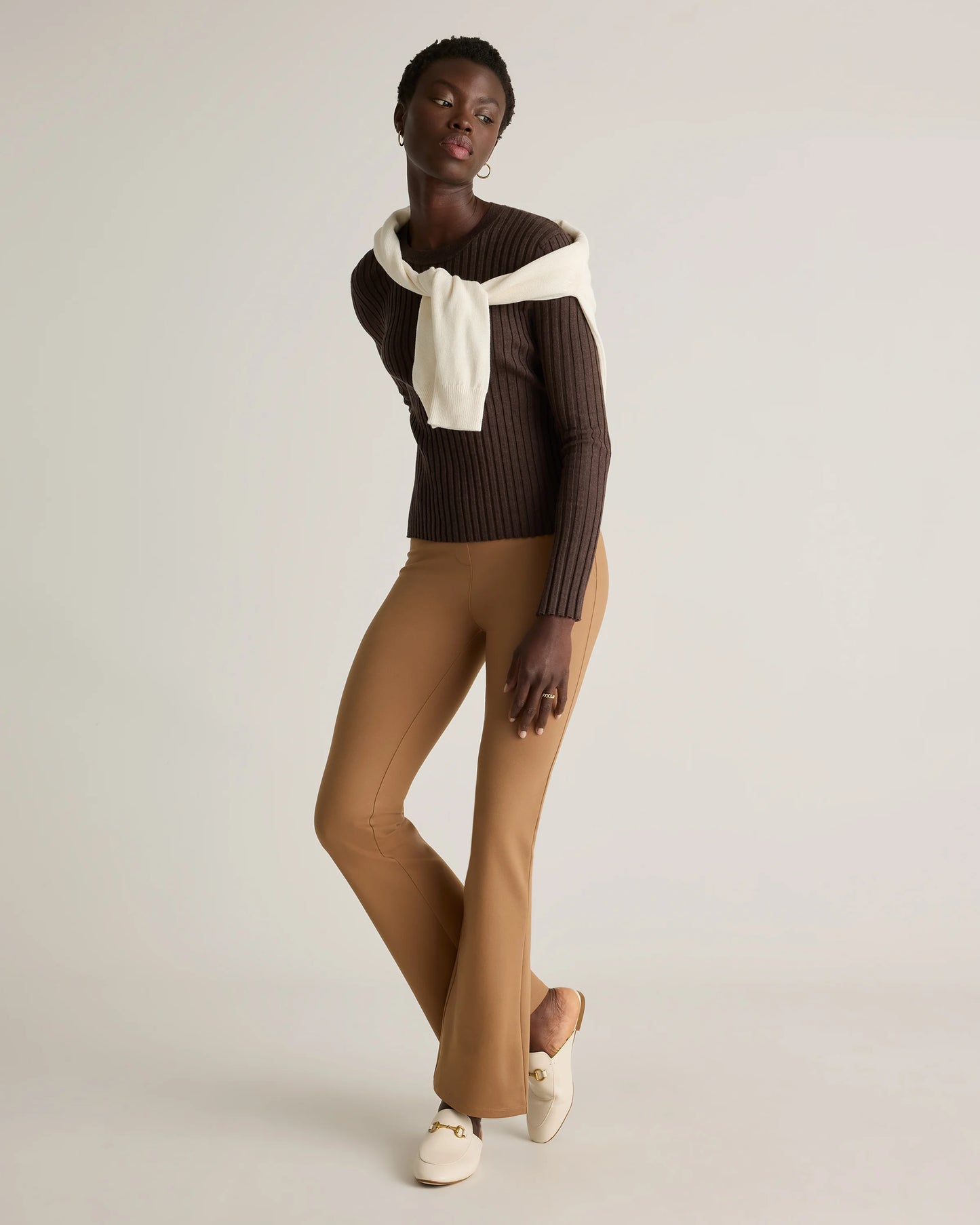 Ultra-Stretch Ponte Bootcut Pants - XS / Black