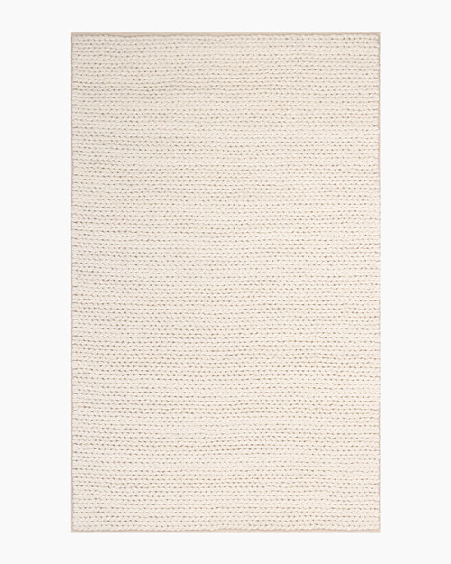 Chunky Hand Braided Wool Rug - 3' x 5' / Neutral