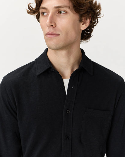 100% Organic Cotton Slub Long Sleeve Button Up Shirt - S / Heather Grey