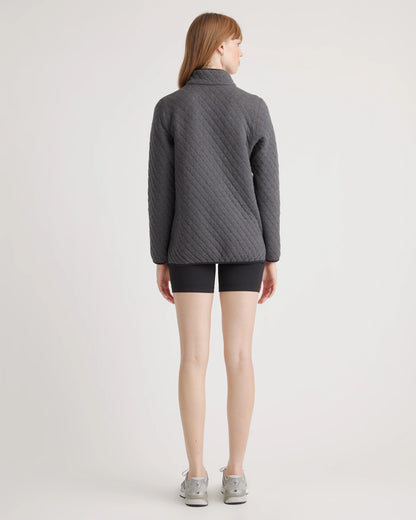 Reversible Quilted Pullover - XS / Charcoal/Grey