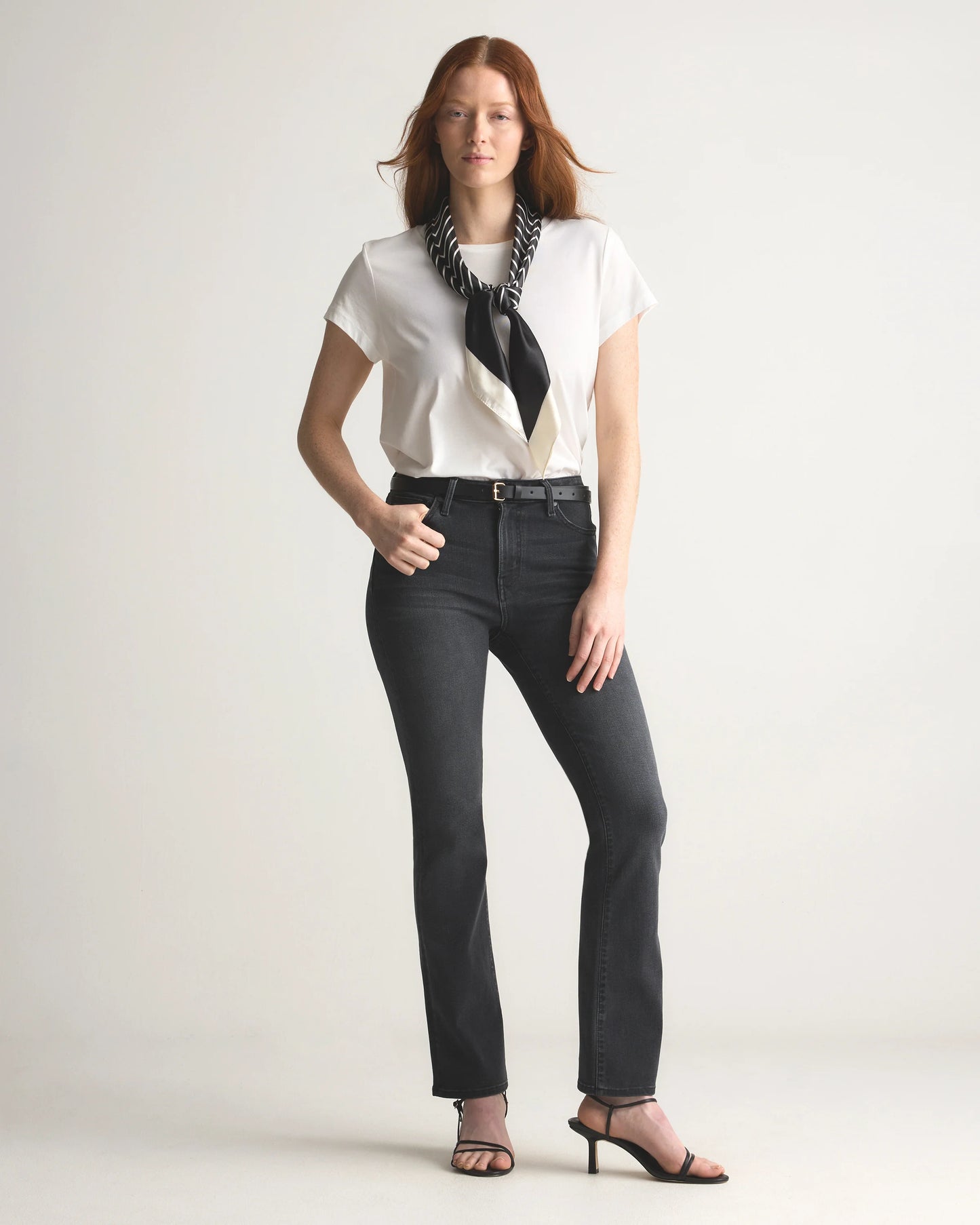 Bella Stretch Kick Flare Jeans - 24 / Deep Rinse