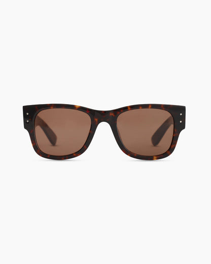 Henry Polarized Acetate Sunglasses - One Size / Tortoise with Brown lens
