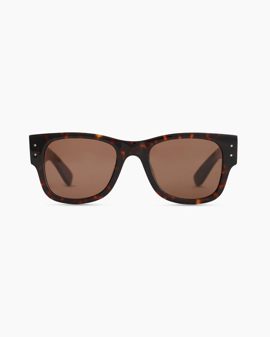 Henry Polarized Acetate Sunglasses - One Size / Tortoise with Brown lens
