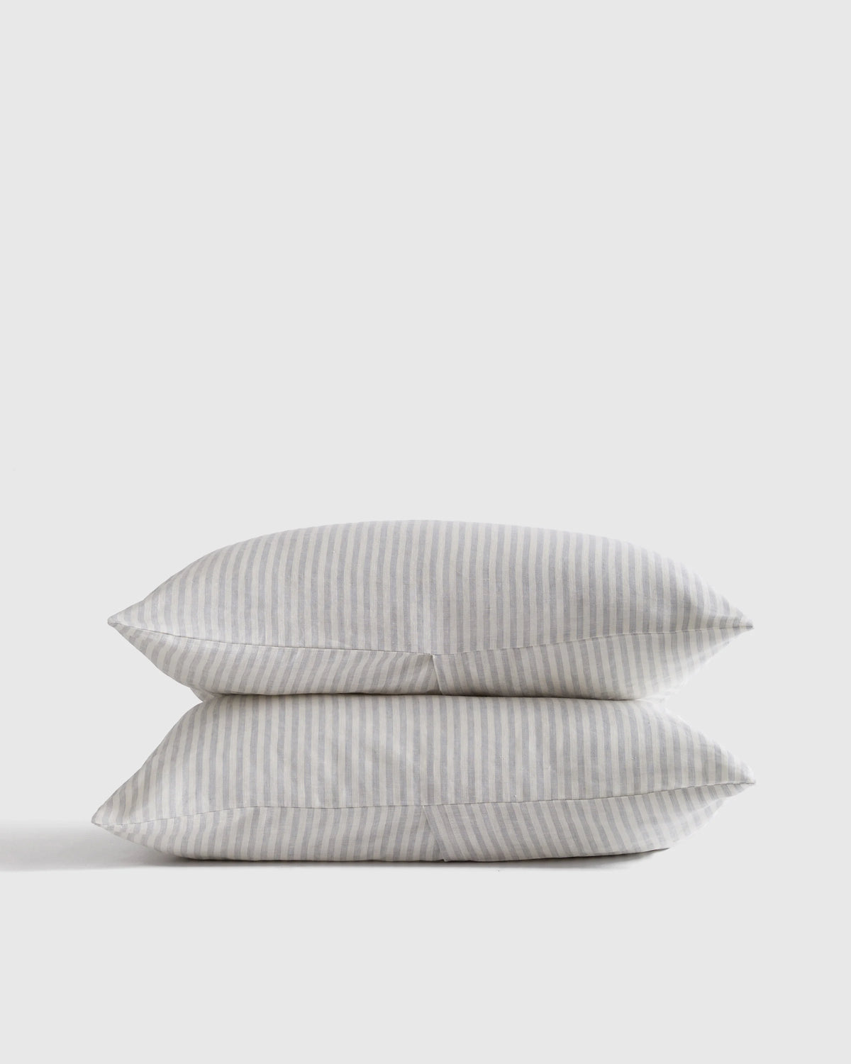 European Linen Stripe Sham Set - Standard / Natural/White Stripe