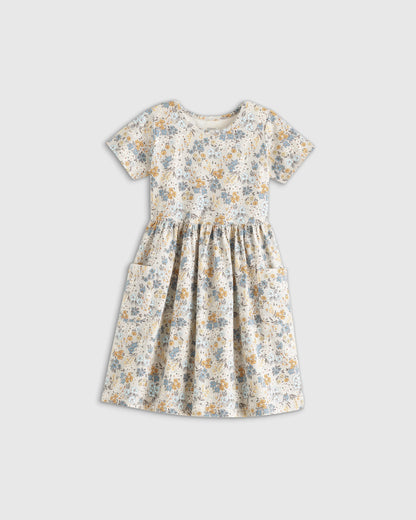 Organic Cotton Fit and Flare Pocket Dress - 2T / Critter Floral