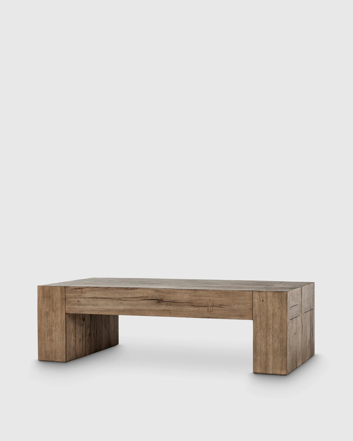 Reclaimed Oak Waterfall Coffee Table - 60" / Weathered Oak