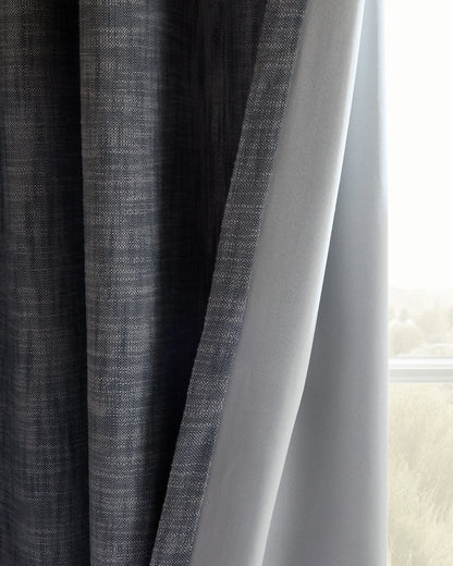 Textured Cotton Room Darkening Curtain - 48x84 / Ivory