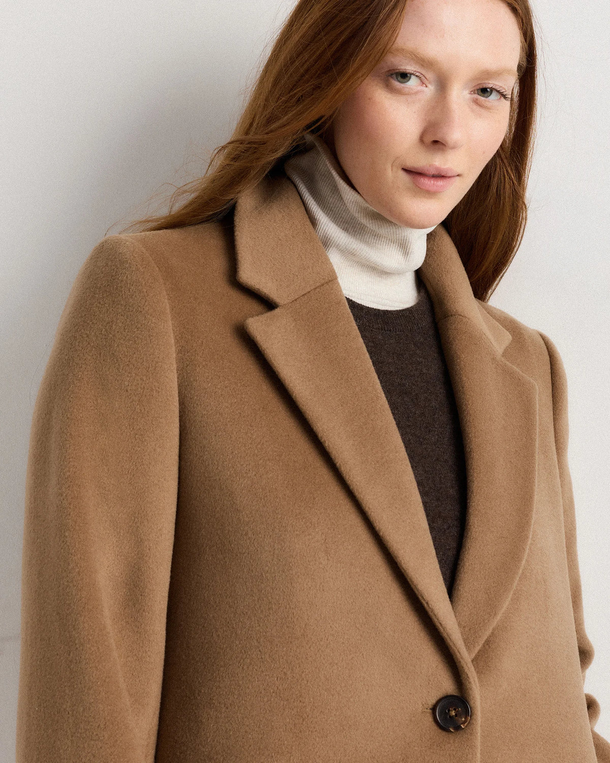 Wool Cashmere Blazer Coat - XS / Mocha Brown