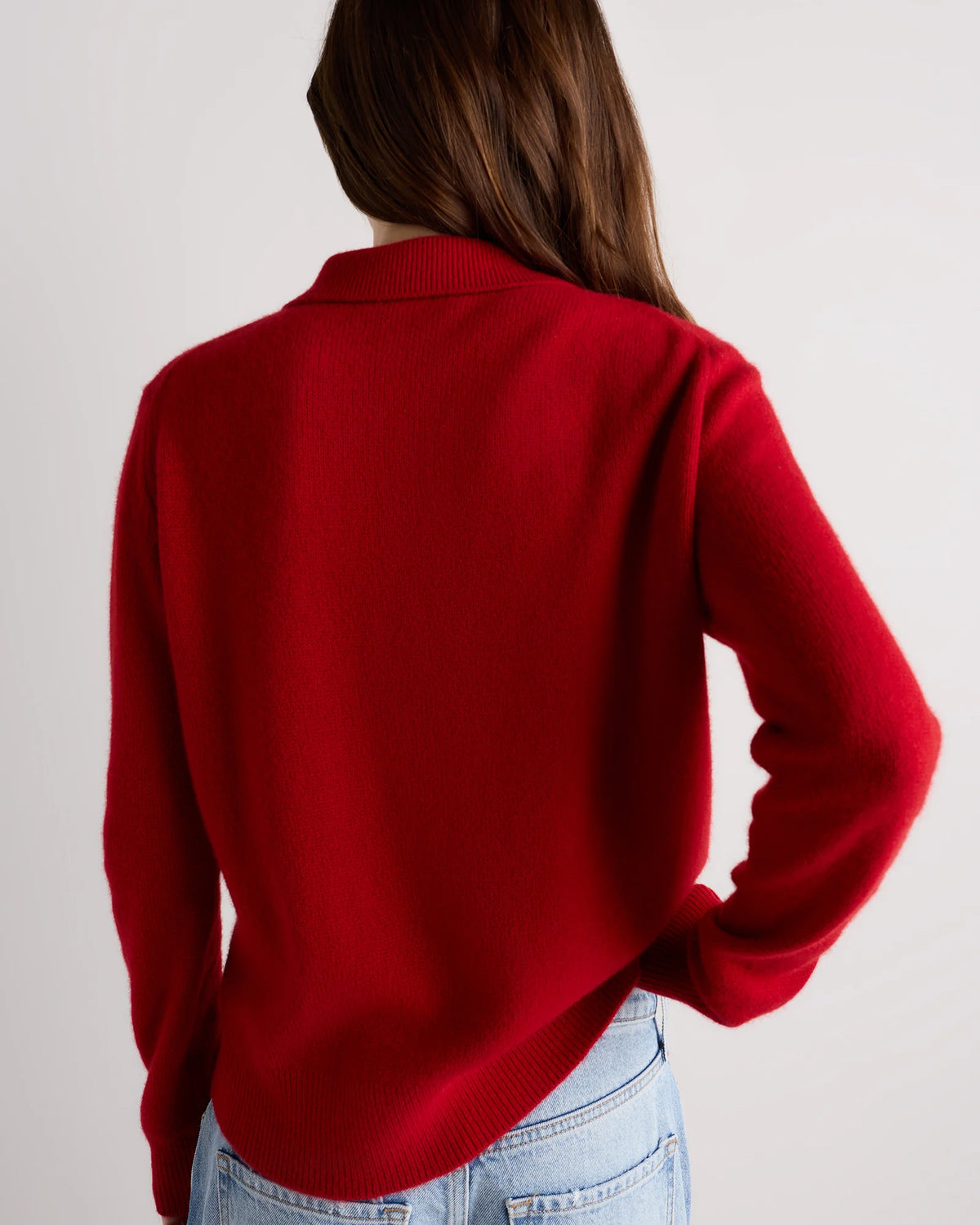 Mongolian Cashmere Button Polo Sweater - XS / Black
