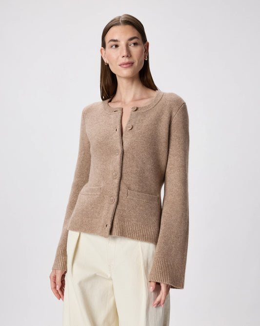 Mongolian Cashmere Structured Cardigan - XS / Oatmeal