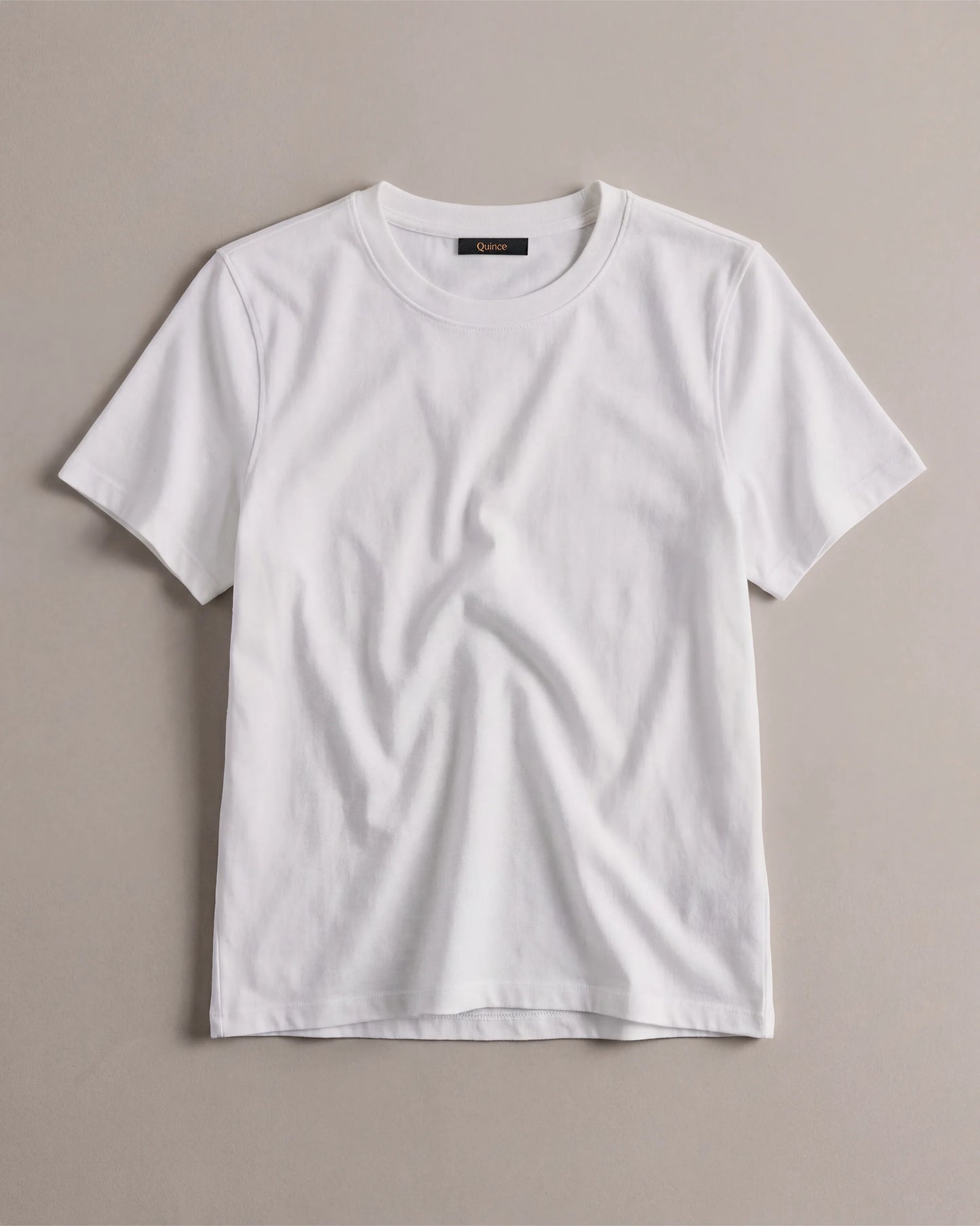 100% Organic Cotton Boxy Crewneck Tee - XS / Shell Pink
