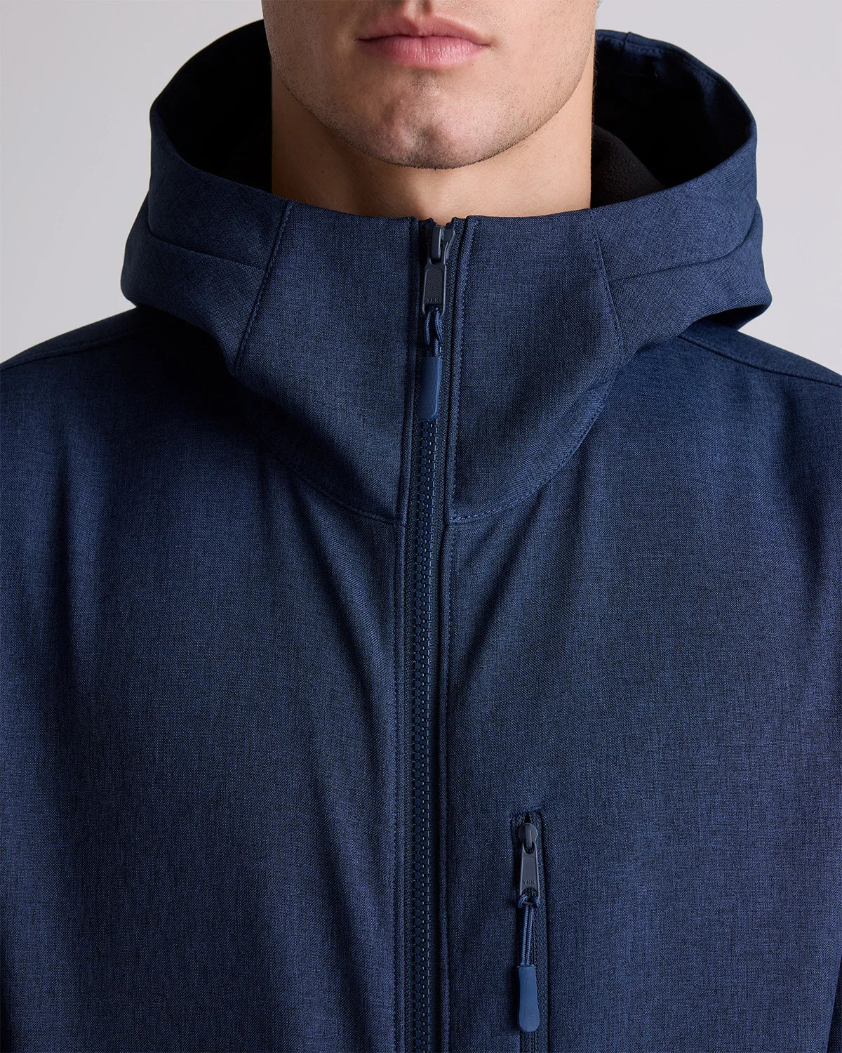 Softshell Fleece-Lined Full-Zip Hooded Jacket - XS / Heather Shady Charcoal