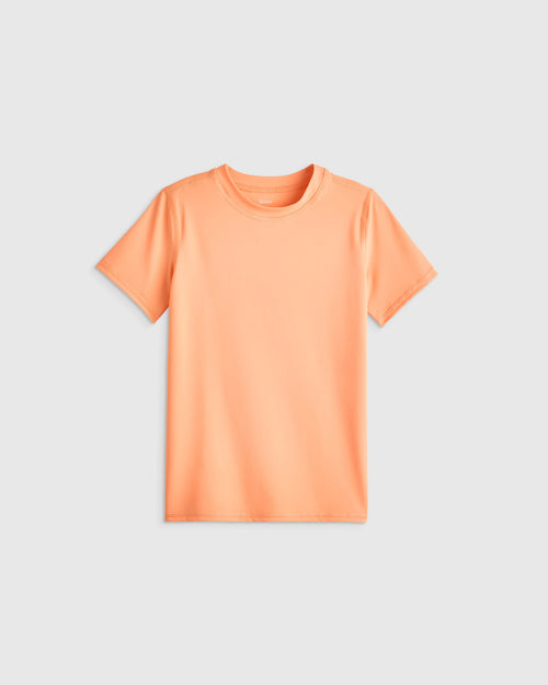 Short Sleeve Rash Guard Top - 6 / Coral Orange