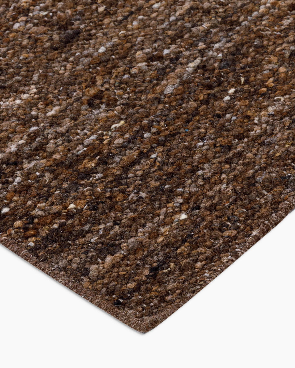 Liam Handwoven Wool Boucle Rug - 5' x 8' / Brown
