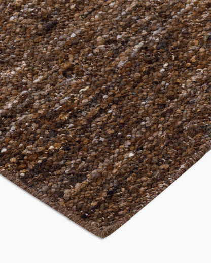 Liam Handwoven Wool Boucle Rug - 5' x 8' / Brown