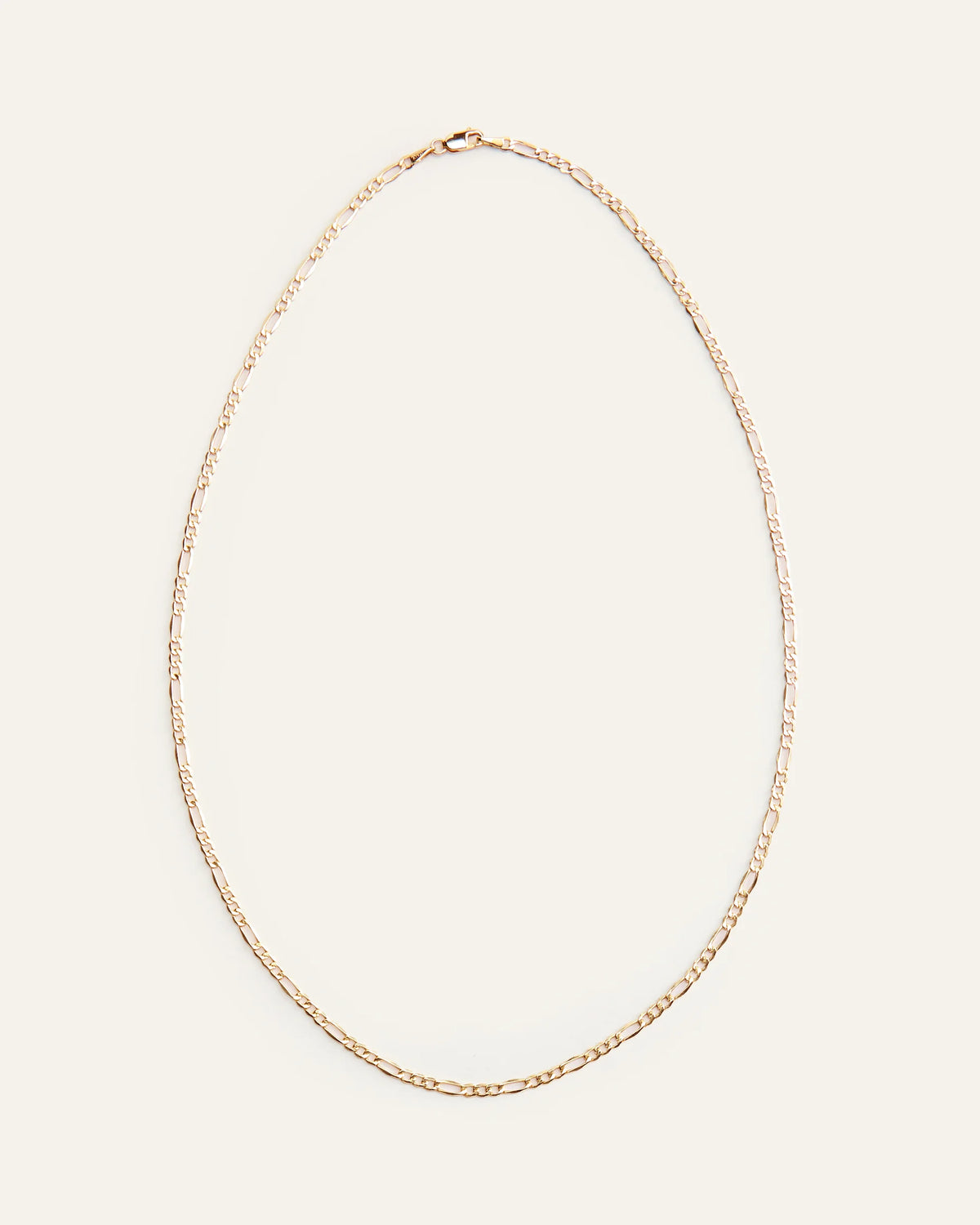 10K Gold Figaro Chain Necklace - 20" / Yellow Gold