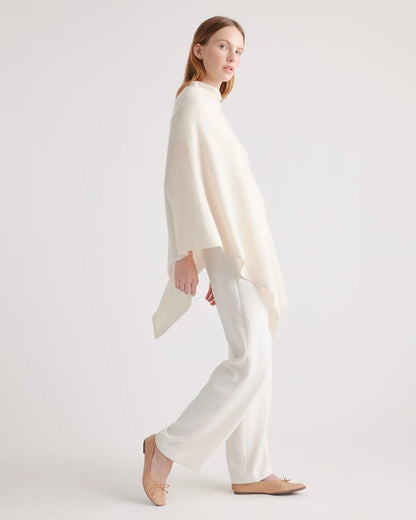 Mongolian Cashmere Poncho - One Size / Heather Grey