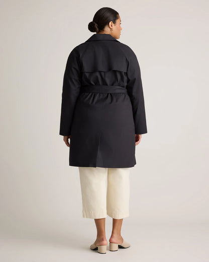 Comfort Stretch Trench Coat - XS / Navy