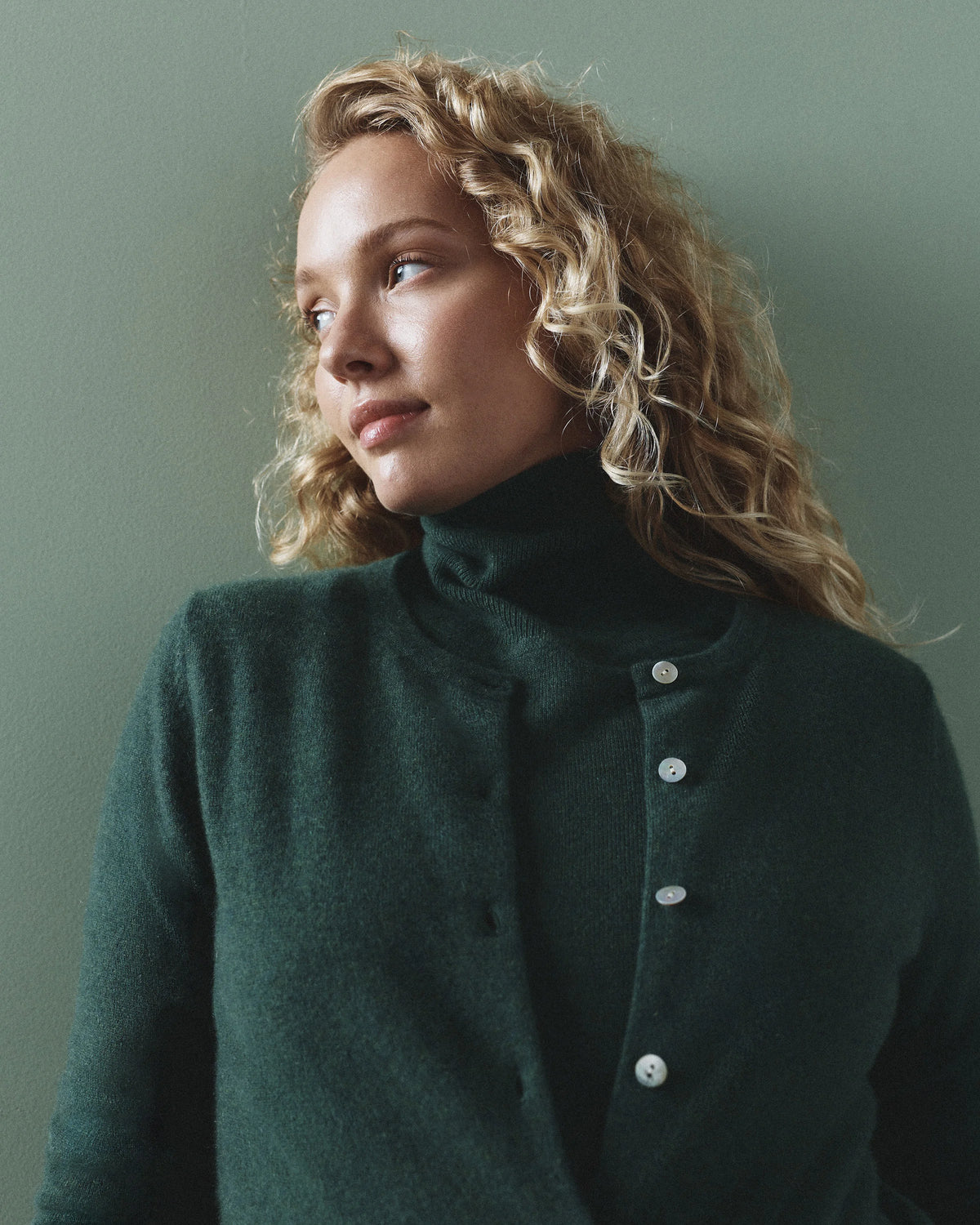 Mongolian Cashmere Turtleneck Sweater - XS / Heather Grey